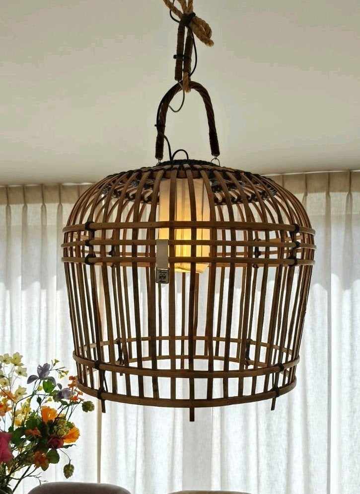 Twee Rivièra Maison San Carlos Hanglampen, Ophalen, Zo goed als nieuw, Natuurlijk materiaal, E27 (groot)