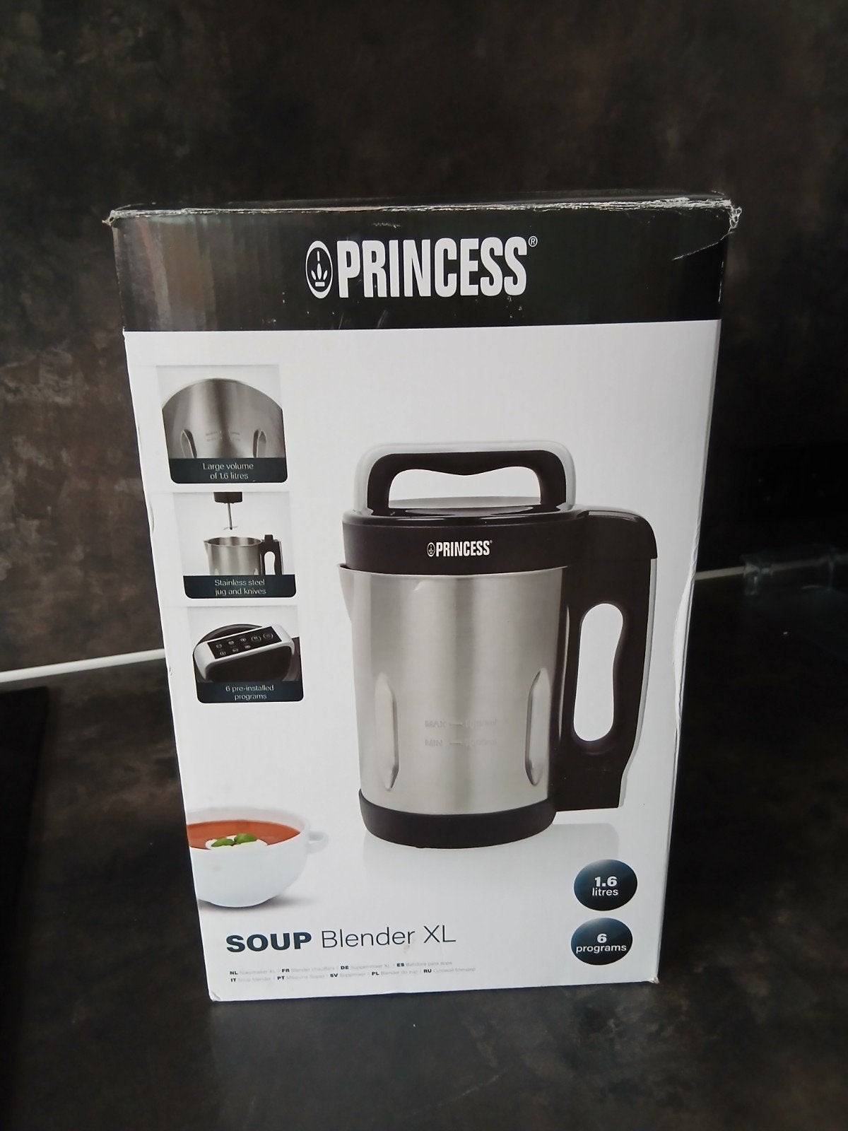 Princess Soepmaker Blender XL - 1.6L, 6 programma's, Witgoed en Apparatuur, Blenders, Ophalen, Zo goed als nieuw, Soepmaker