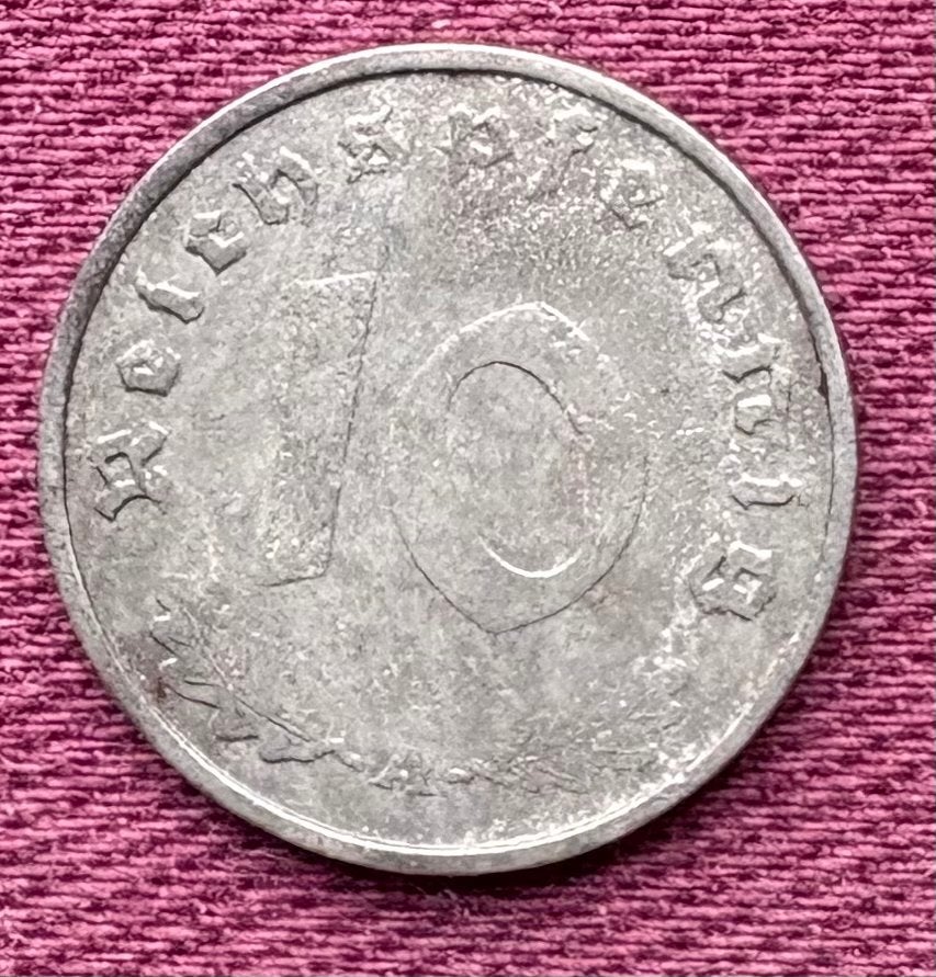 Duitse zinken 10 Reichspfennig munt uit 1940A, Ophalen of Verzenden, Duitsland, Losse munt