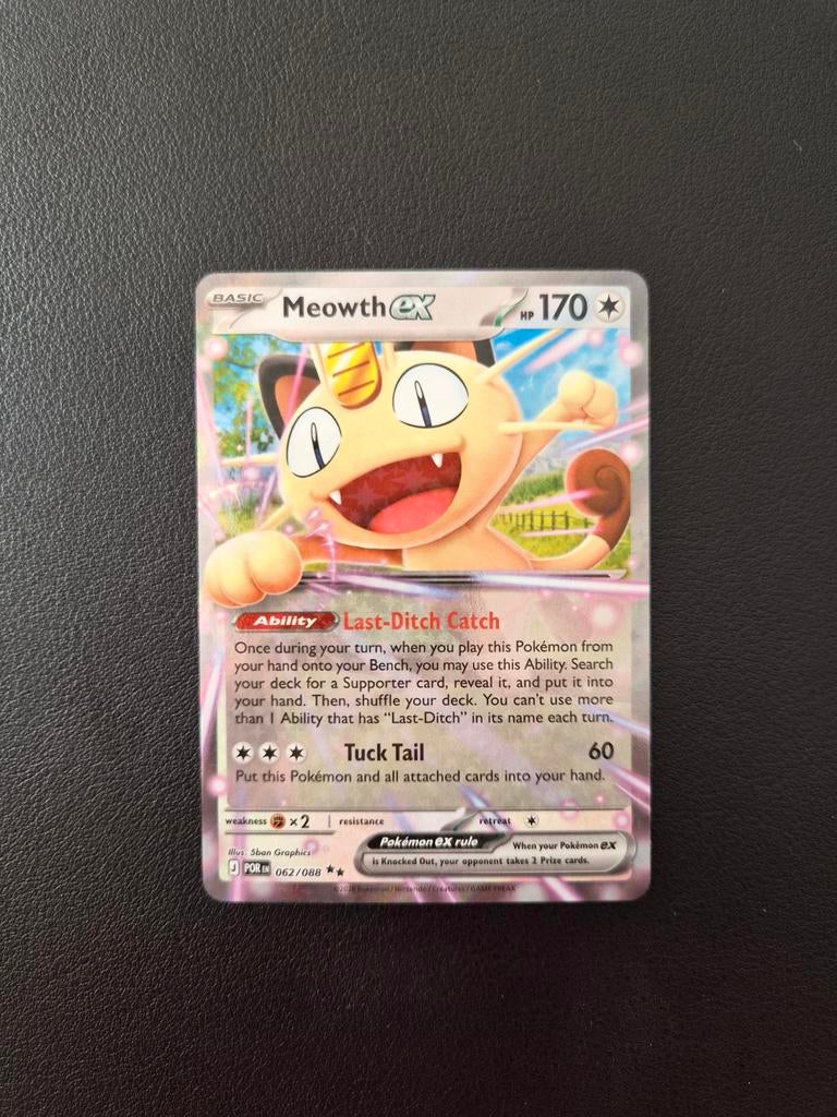 Pokémon - Meowth ex (POR 062)
Perfect Order, Ophalen of Verzenden, Zo goed als nieuw