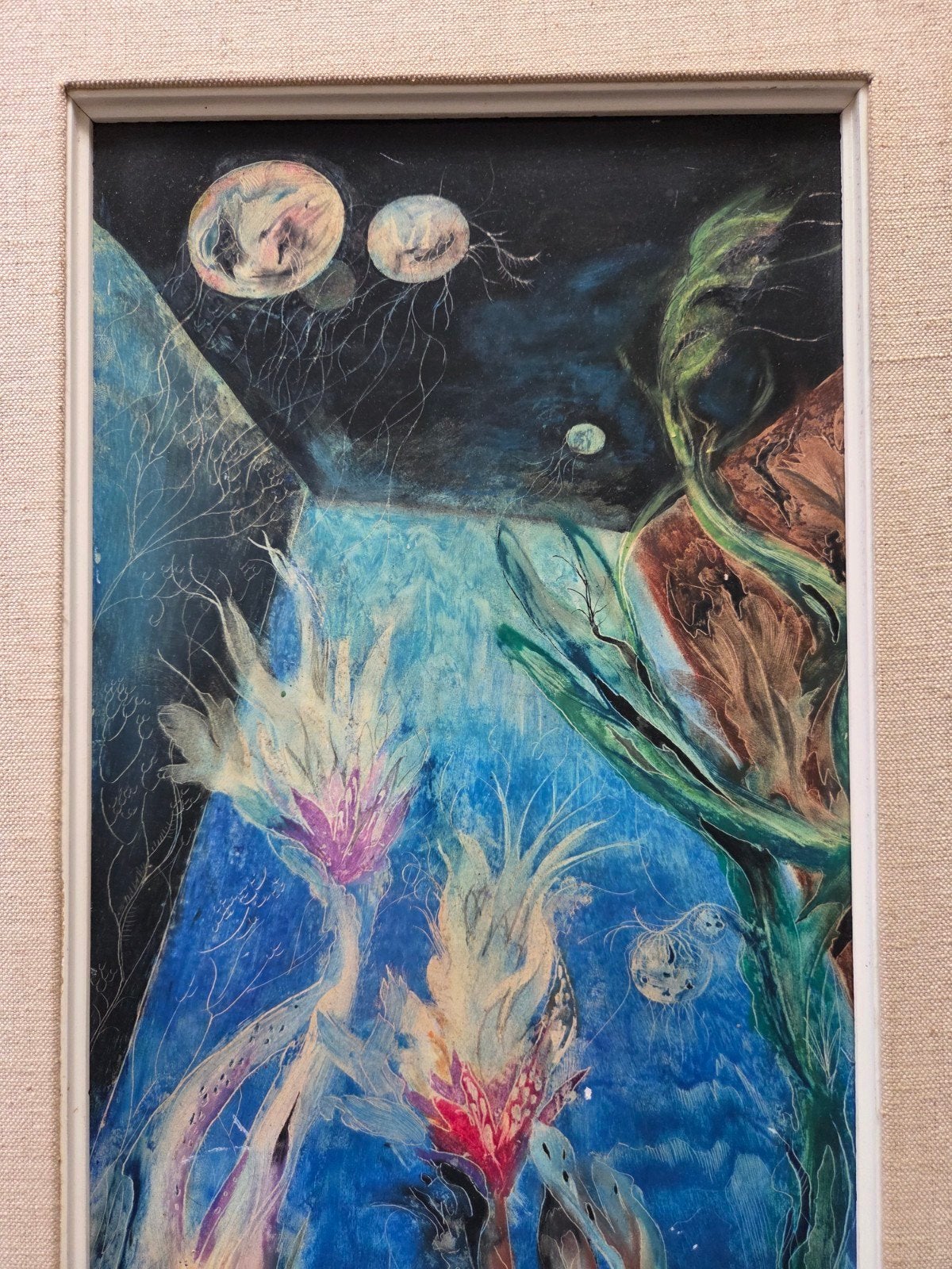 Kurt Kramer (1945-2008). Bloemen. Figuren. Surrealistisch., Ophalen of Verzenden