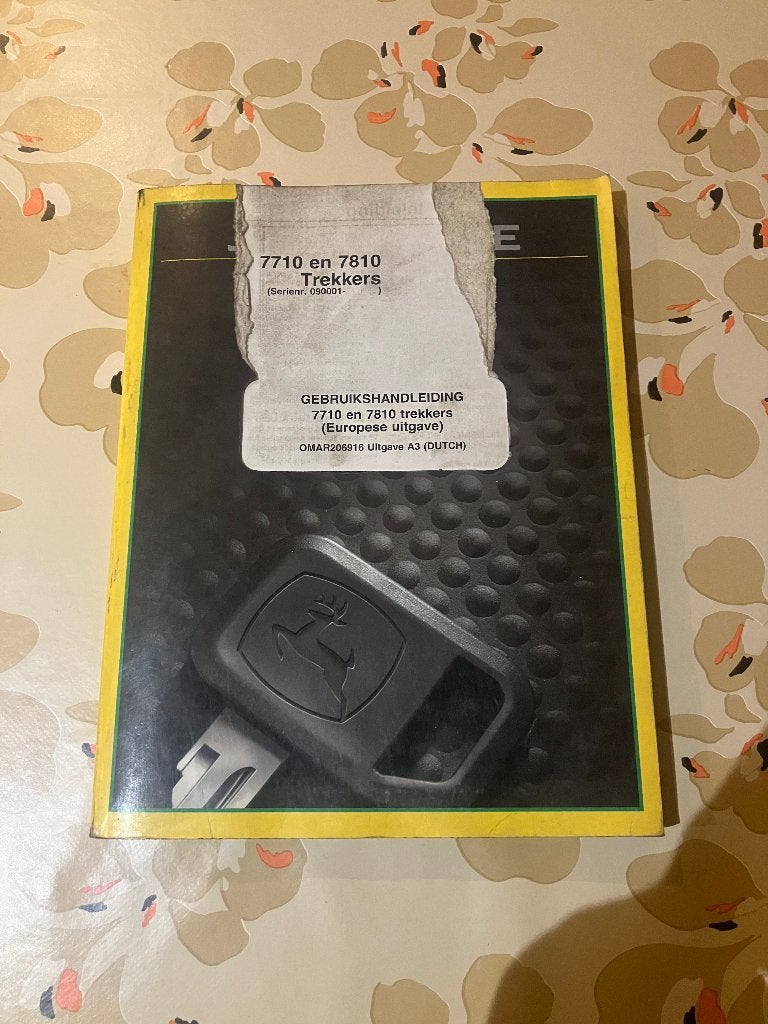 Te koop instructieboek John Deere 7710/7810, Ophalen of Verzenden