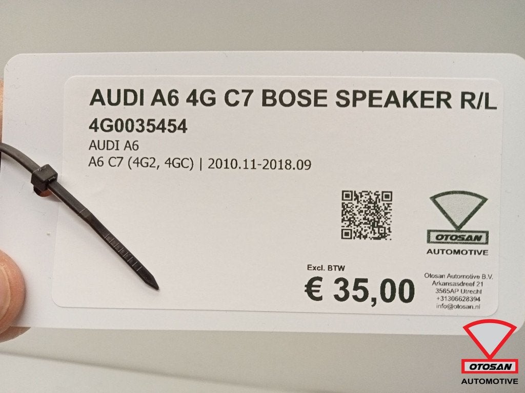 Audi A6 4G C7 Bose Speaker Rechts/Links 4G0035454, Auto-onderdelen, Gebruikt, AUDI AG, Auto-Union-Strasse 1
85045  Ingolstadt, DE