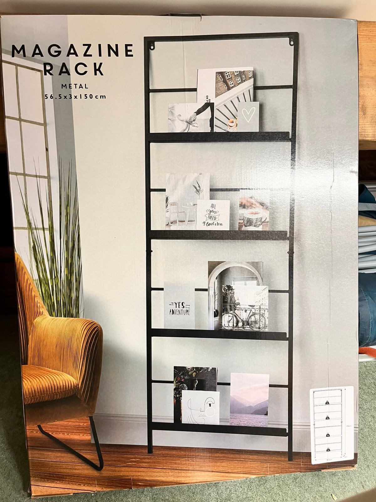 Tijdschriften- of boekenrek, Ophalen, 100 tot 150 cm, 50 tot 100 cm, Zo goed als nieuw