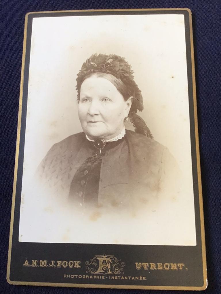 Kabinetfoto, Dame, A.N.M.J. FOCK, UTRECHT, Antieke foto, Ophalen of Verzenden, Voor 1940, Gebruikt, Foto
