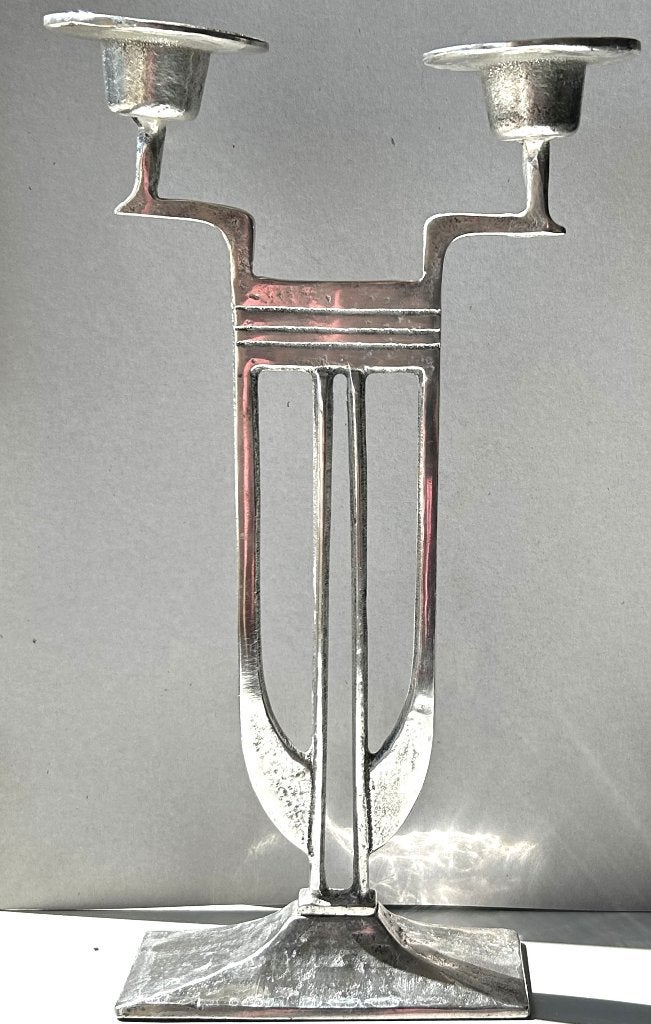 Antieke WMF Art Deco Kandelaar, Bauhaus Design, Jaren 20/30, Antiek en Kunst, Ophalen of Verzenden, Koper of Brons