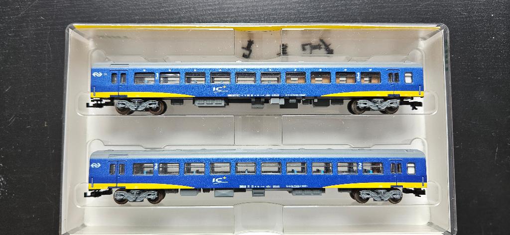 N-spoor Trix 15924 blauwe Reisezugwagen set NS, Hobby en Vrije tijd, Modeltreinen | N-Spoor, Gelijkstroom, Trix, Analoog, Wagon