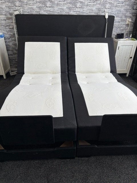 Elektrisch bedienbare box spring Swiss sense (180x200), Huis en Inrichting, Slaapkamer | Boxsprings, Ophalen, Gebruikt, Zwart