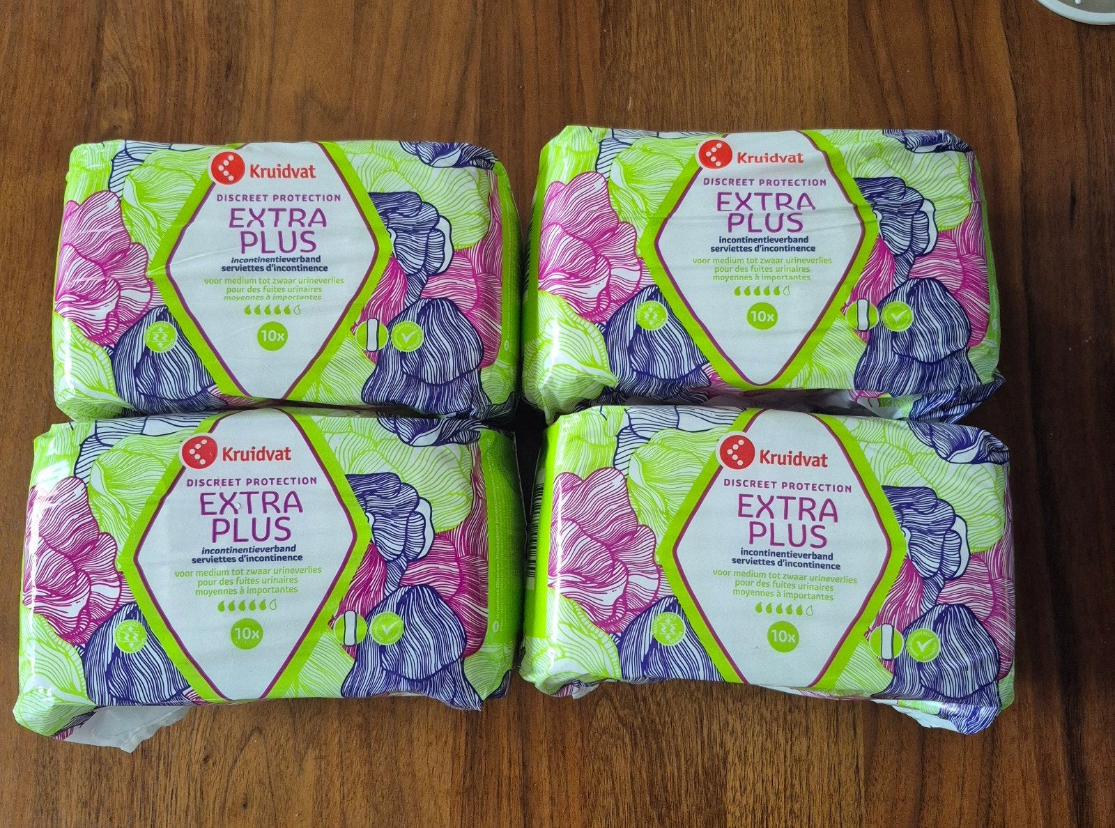 4 nieuwe pakken incontinentieverband extra plus | Kruidvat, Diversen, Ophalen of Verzenden, Nieuw