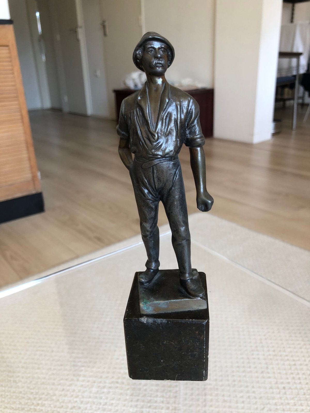 Bronzen mijnwerker, Ernst Beck., Ophalen, Brons