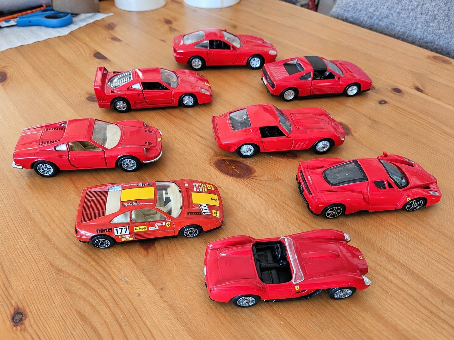 Zeldzame Ferrari collectie: 8 modelauto's, Ophalen of Verzenden, Zo goed als nieuw