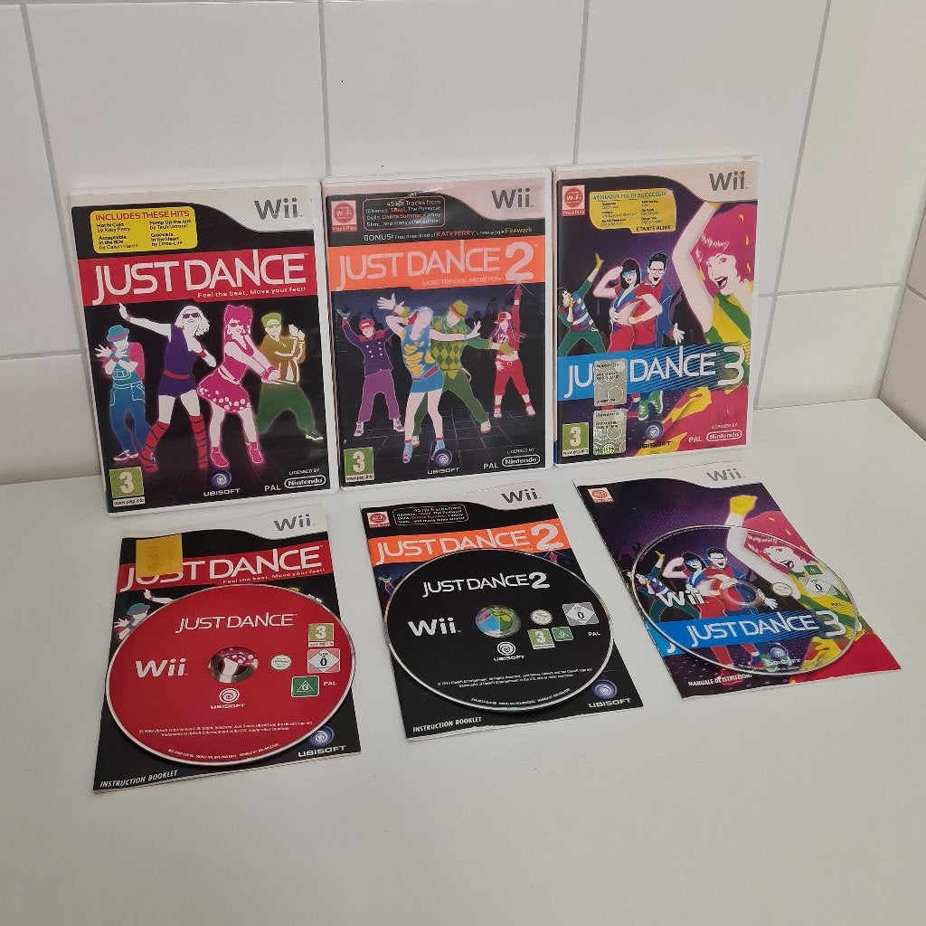3x JUST DANCE GAMES, Muziek, Gebruikt, Ophalen of Verzenden, 3 spelers of meer