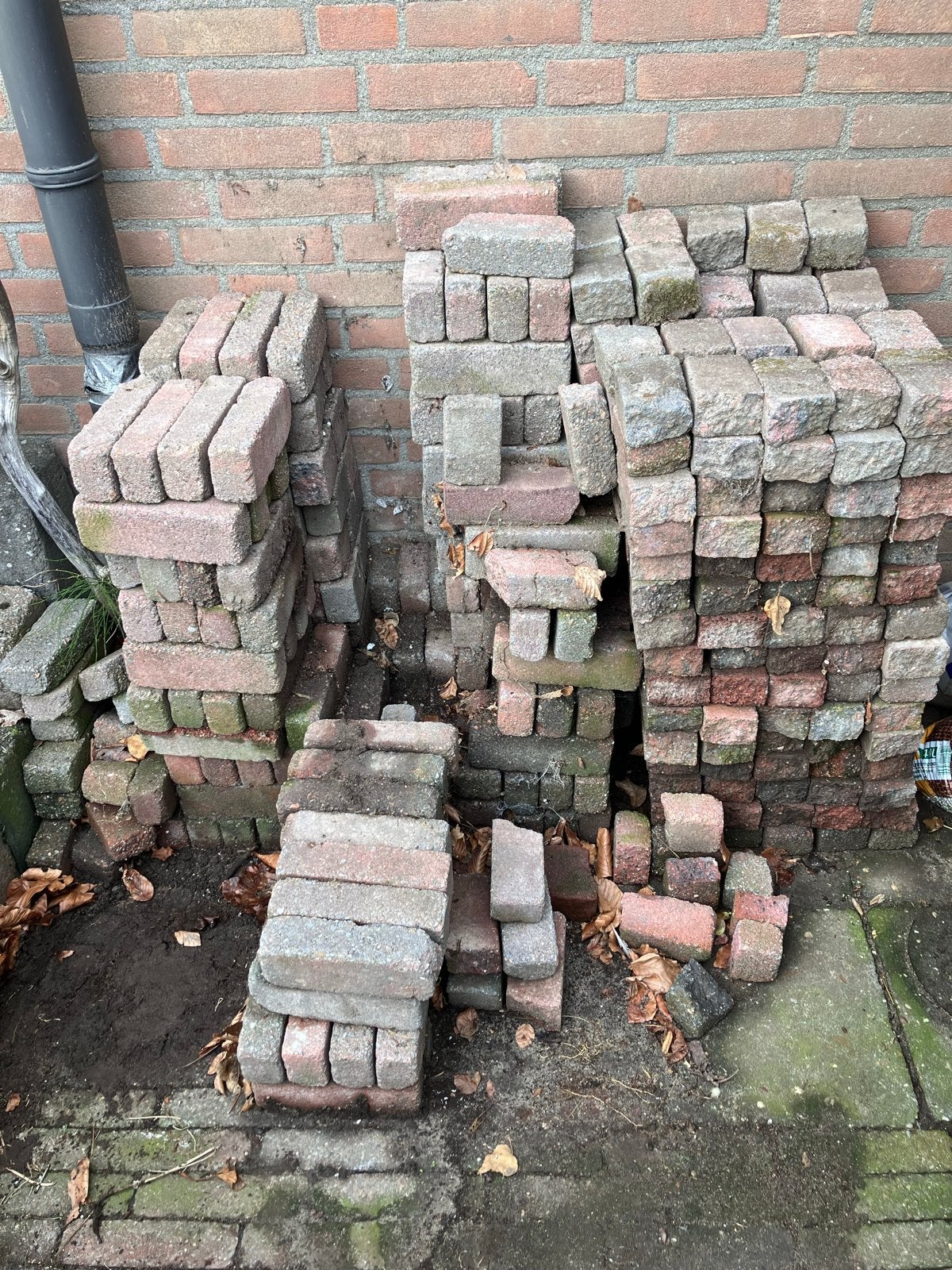 Getrommelde bakstenen voor tuin of bestrating, Doe-het-zelf en Verbouw, Ophalen, Gebruikt, Bakstenen