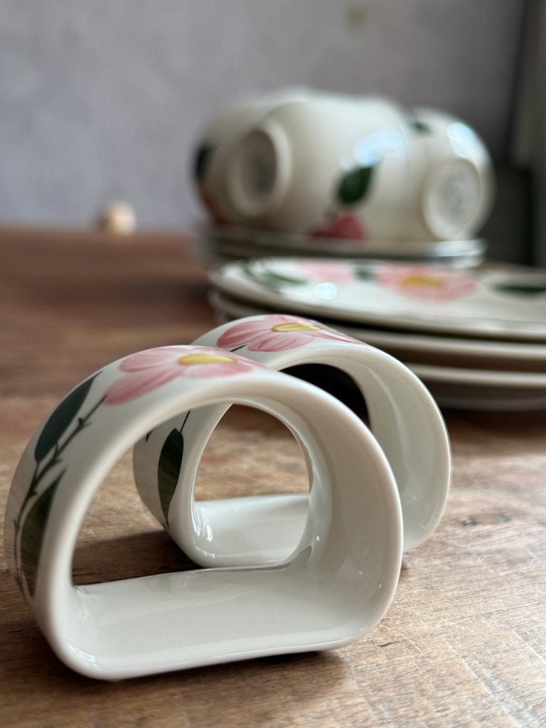 4x Wild Rose Servetringen Villeroy & Boch, Antiek en Kunst, Ophalen