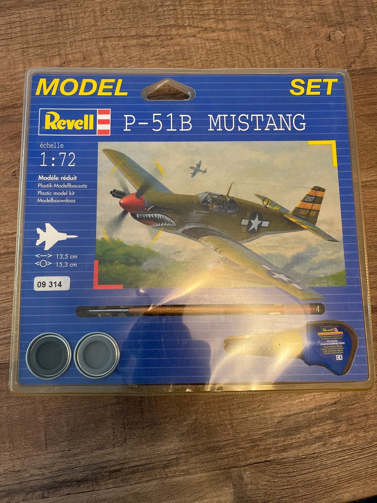 *Nieuw Revell P-51B Mustang Modelbouwset 1:72, 1:72 tot 1:144, Revell, Nieuw, Ophalen of Verzenden