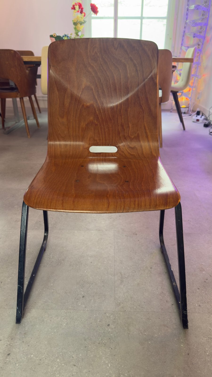 Pagholz vintage, schoolstoel, Galvanitas S23, Ophalen, Bruin, Zo goed als nieuw, Eén
