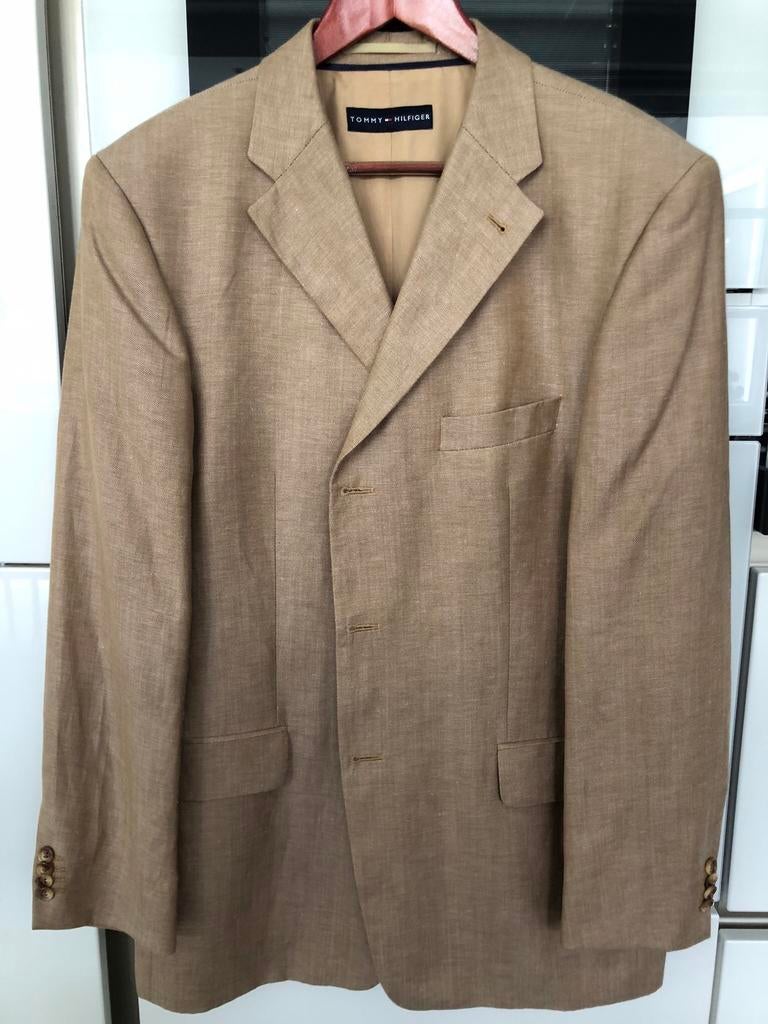 Colbert linnen TOMMY HILFIGER 50€., Ophalen of Verzenden, Zo goed als nieuw, Maat 52/54 (L), Beige
