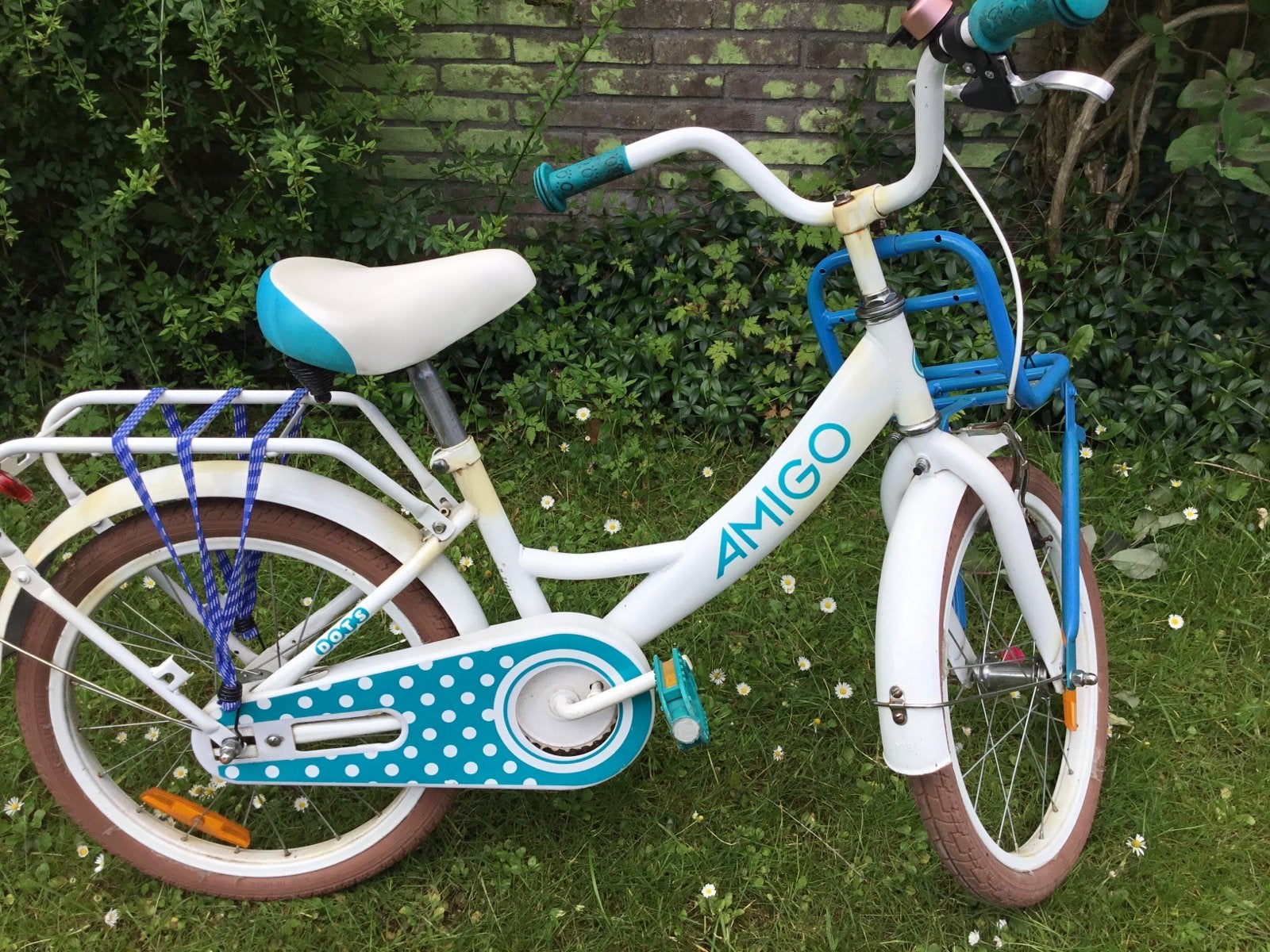 Meisjesfiets Amigo Dots 18 inch, Ophalen, Gebruikt