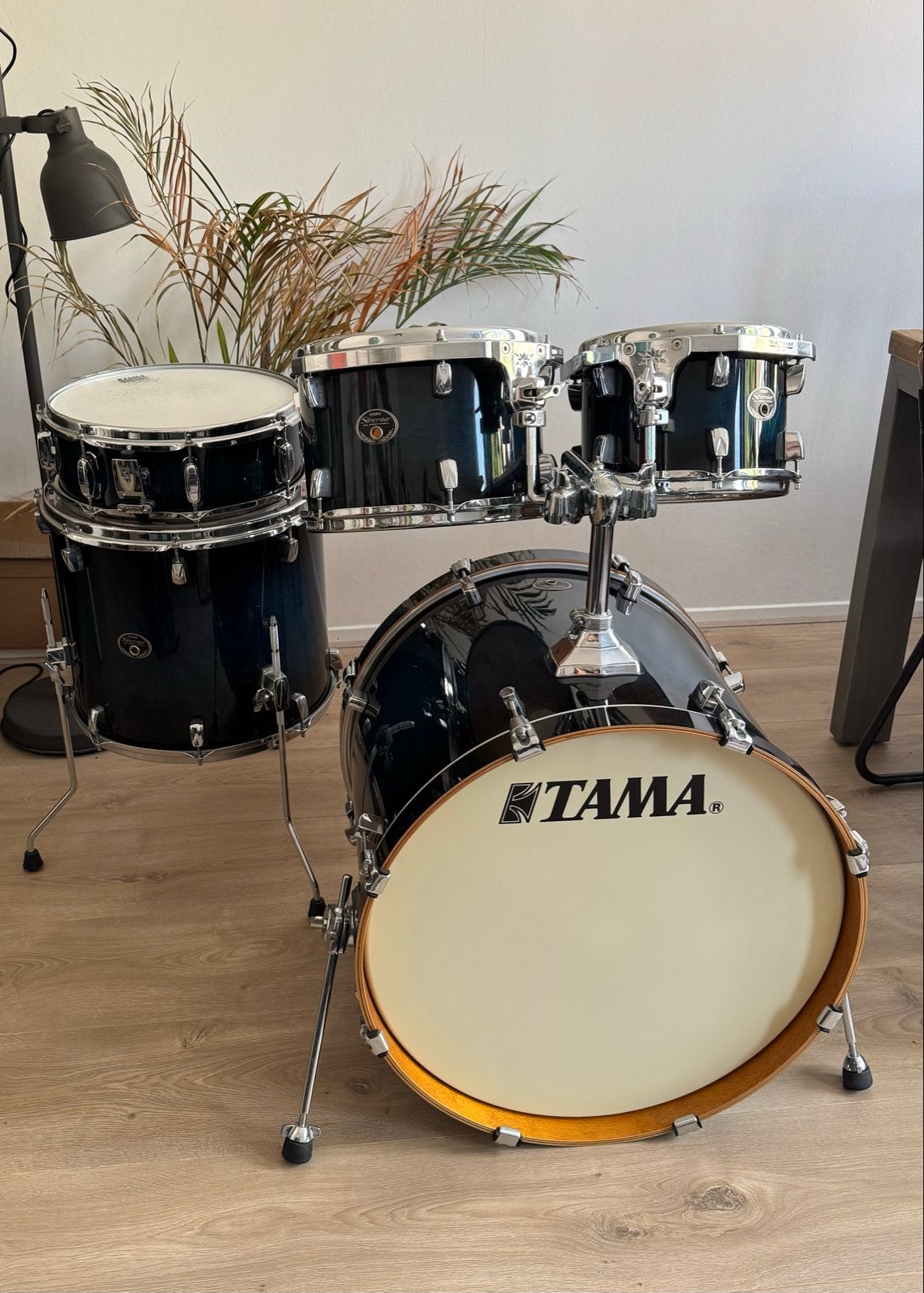 Tama Silverstar Shellset Transparent Blue Burst, Ophalen, Zo goed als nieuw, Tama
