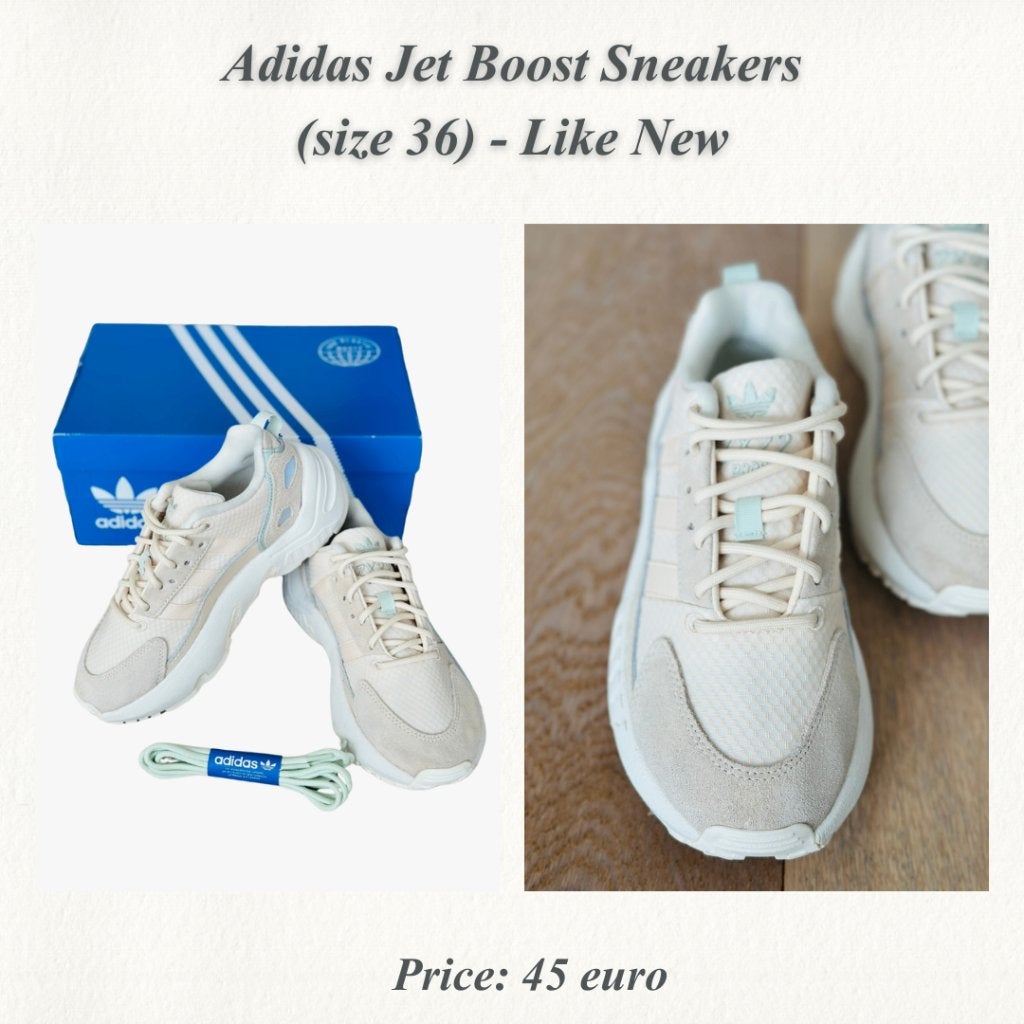 Adidas Jet Boost Sneakers | size 36 – Like New, Ophalen of Verzenden, Zo goed als nieuw, Wit, Sneakers of Gympen