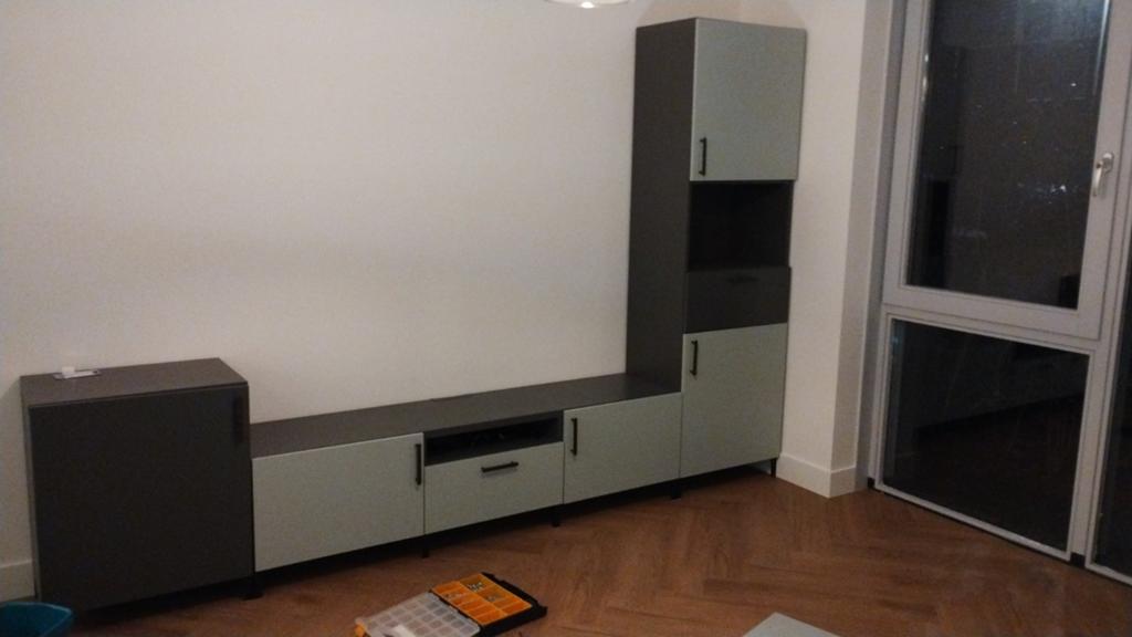 Besta kast compleet tv meubel, Ophalen, 200 cm of meer, Nieuw, 200 cm of meer