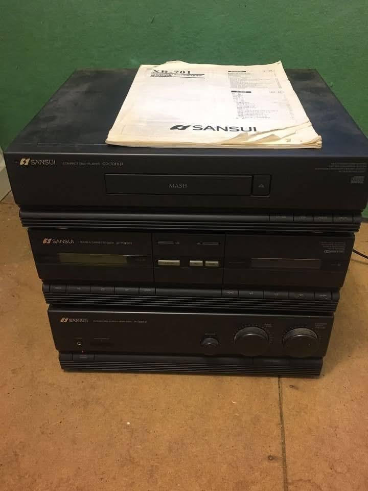 Toren Sansui: A701 XR Versterker/Disc player/Cassette deck, Ophalen of Verzenden, Gebruikt, Overige merken