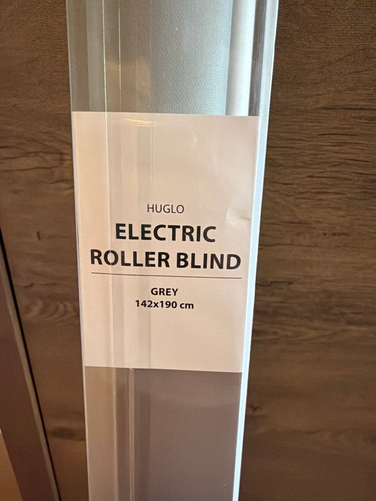 HUGOLO Elektrisch Rolgordijn Grijs 142x190 cm, Ophalen, Overige merken, Verduisterend, Nieuw