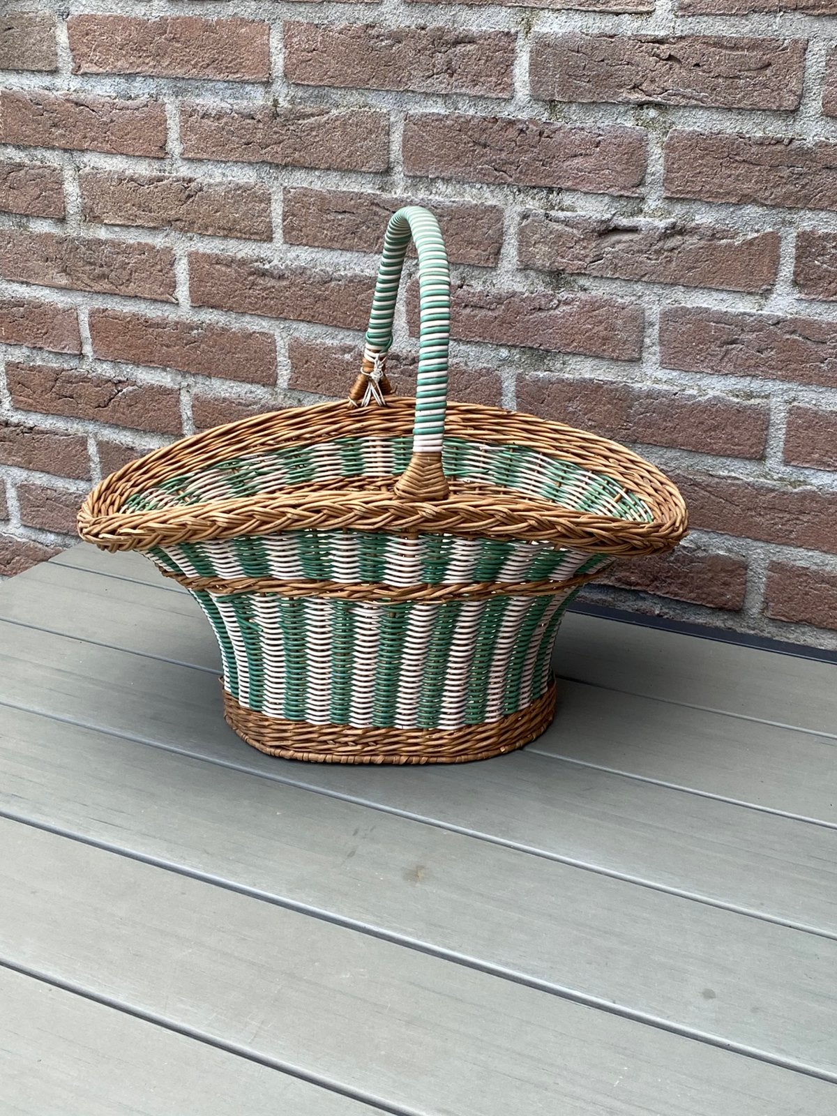 Boodschappenmandje brocante vintage, Overige materialen, Gebruikt, Mand, Ophalen of Verzenden