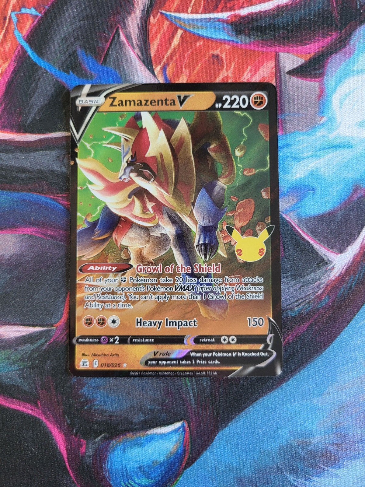 Zamazenta V - Celebrations #018/025, Hobby en Vrije tijd, Verzamelkaartspellen | Pokémon, Ophalen of Verzenden, Zo goed als nieuw