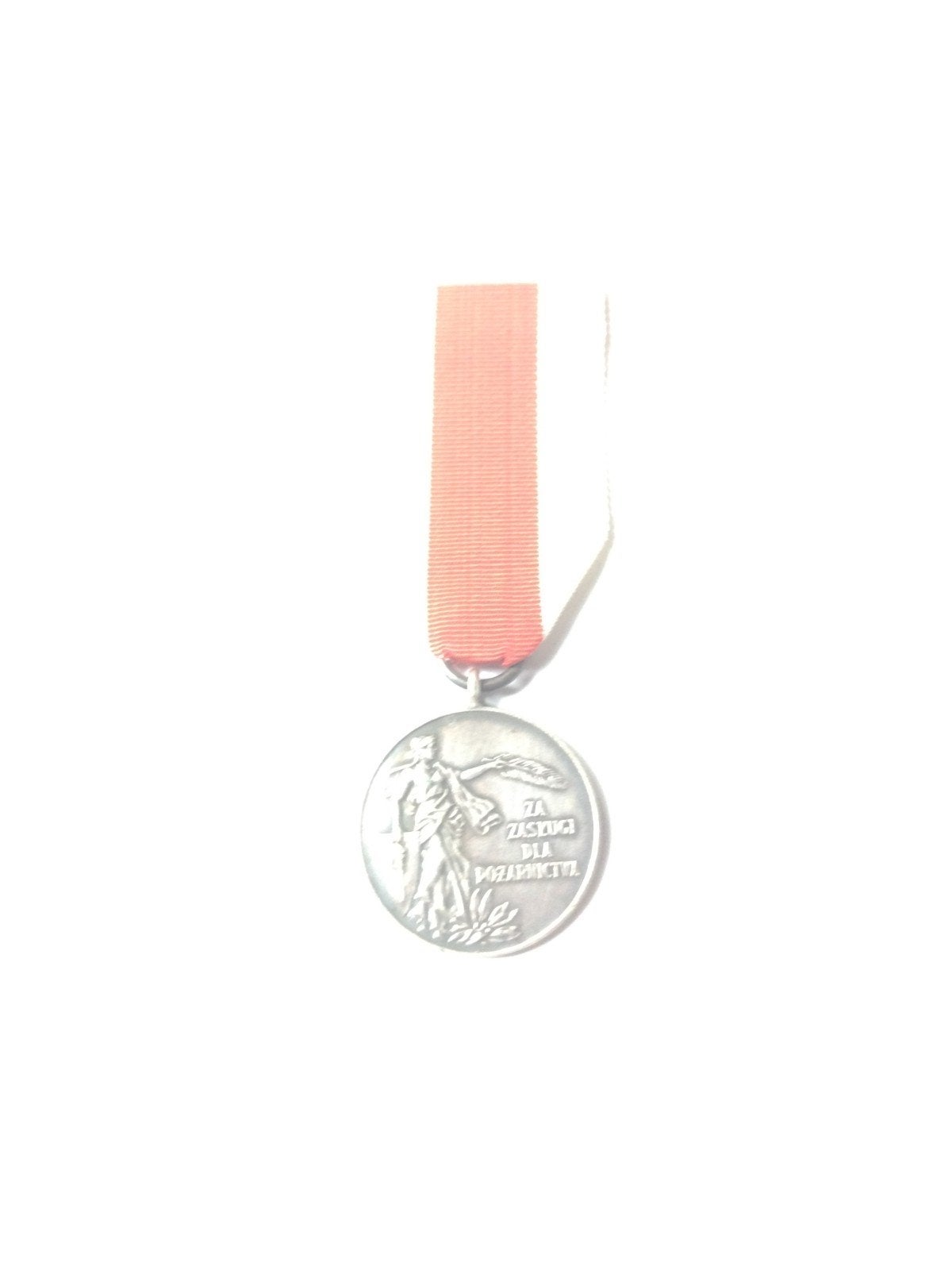 Brandweer polen medaille vrijwilligers BW zilver, Ophalen of Verzenden, Overige soorten, Overige gebieden, Lintje, Medaille of Wings