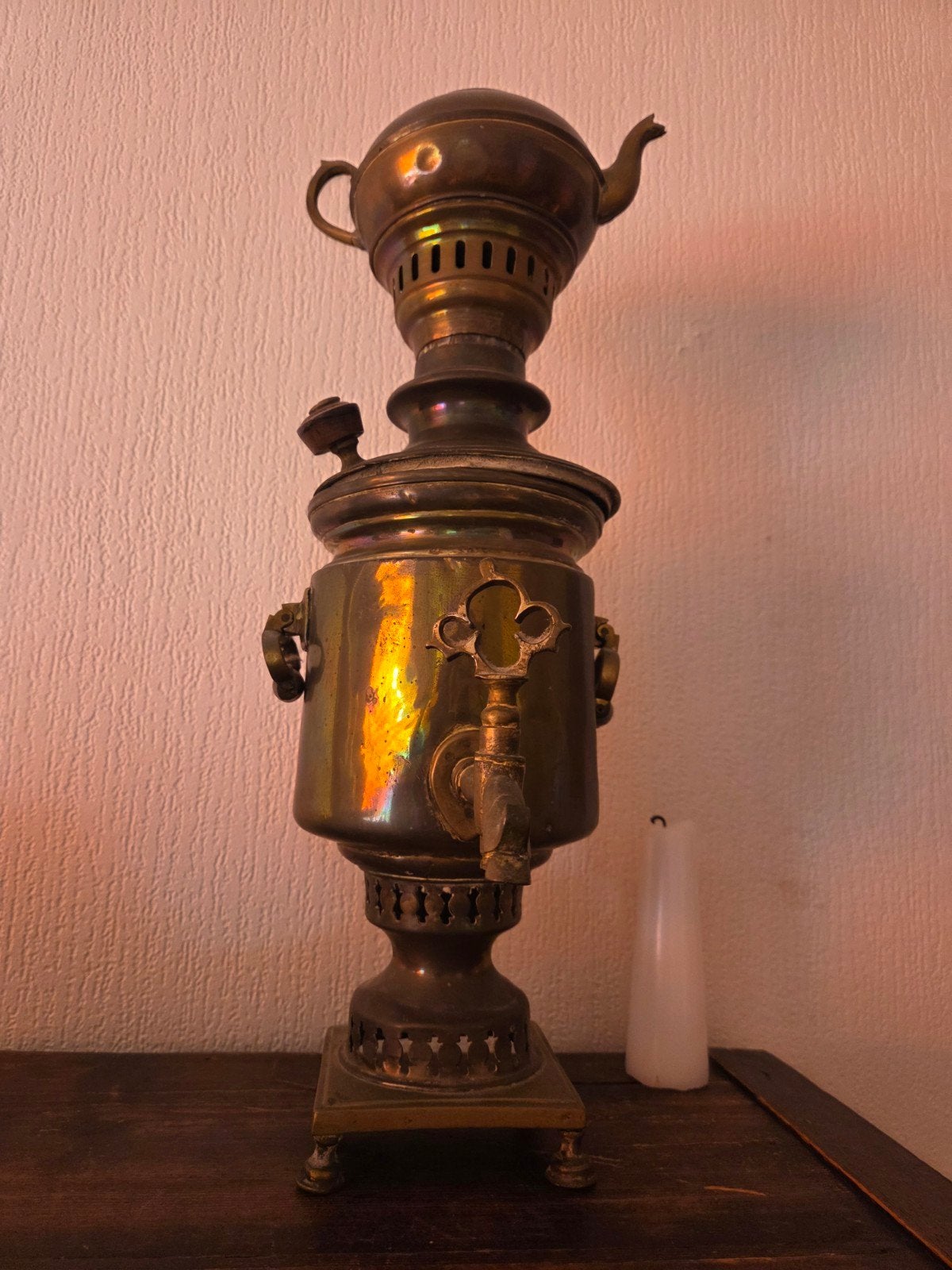 Koperen ketel, samowar., Ophalen, Koper of Brons