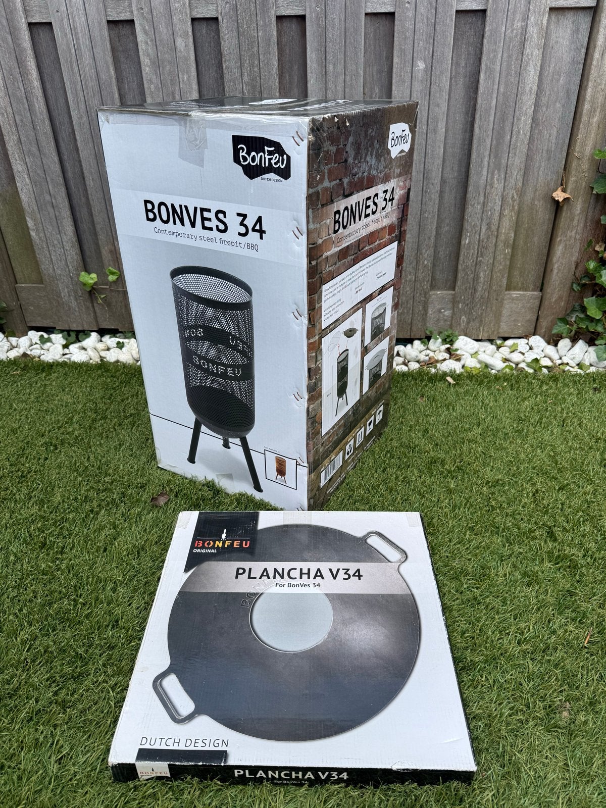 BonFeu BonVes 34 Vuurkorf/BBQ met Plancha V34 - Nieuw, Ophalen of Verzenden, Nieuw