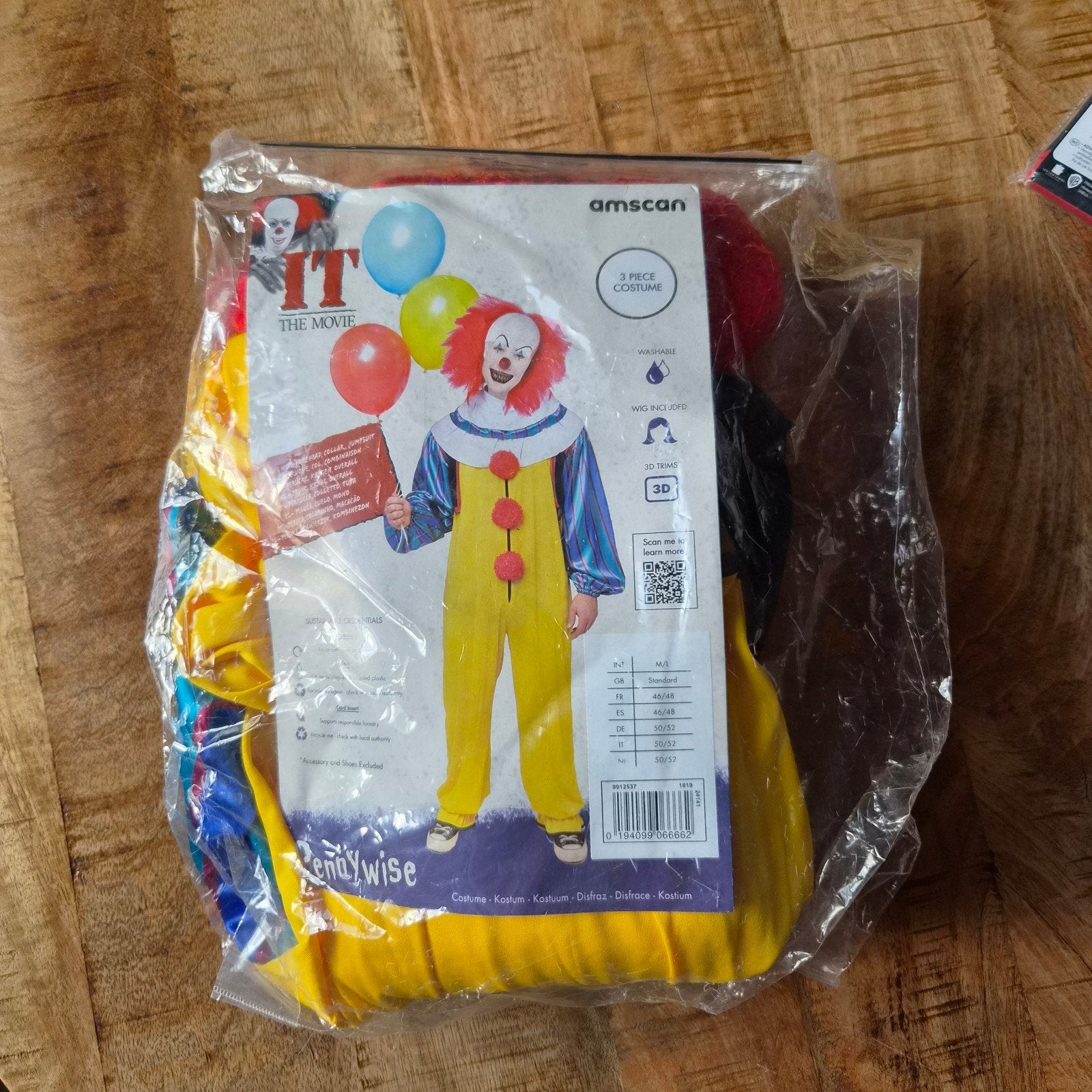 Nieuw Pennywise clown kostuum IT  maat M/L Halloween, Verzenden, Nieuw