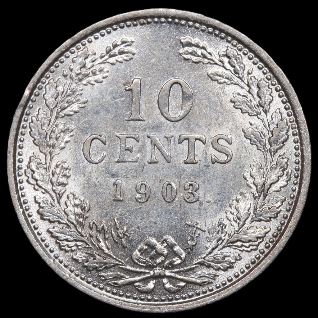 10 cent 1903. Pr/ Unc., Zilver, Ophalen of Verzenden, 10 cent, Koningin Wilhelmina