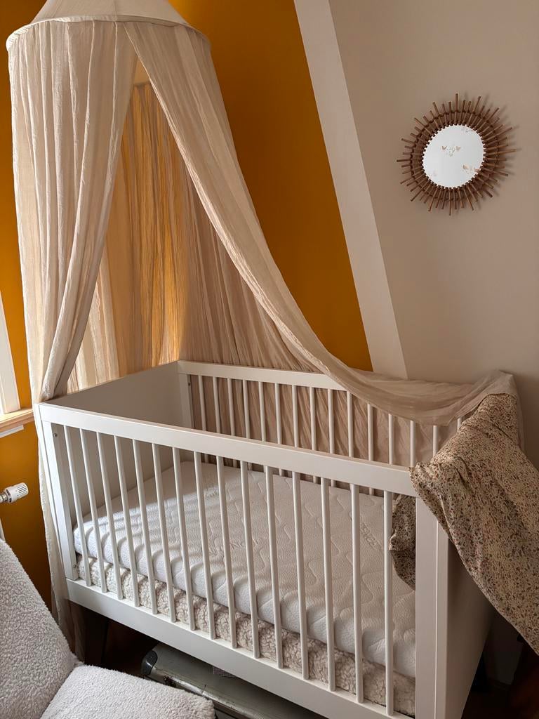 ABZ Tencel babymatras 60x120 - Zo goed als nieuw, Ophalen, Jongetje of Meisje, Wit, Overige typen