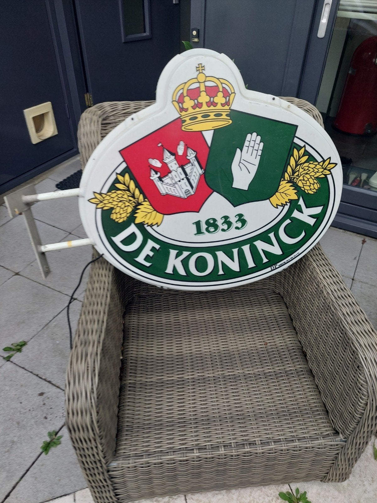 DE KONINCK  RECLAME LICHTBALK  INGST, Ophalen, Gebruikt, Reclamebord