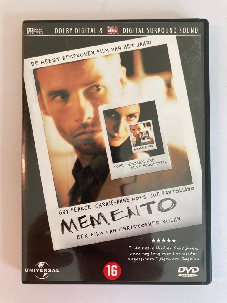 Memento, 2000 / DVD / Christopher Nolan, Cd's en Dvd's, Dvd's | Thrillers en Misdaad, Zo goed als nieuw, Overige genres, Vanaf 16 jaar