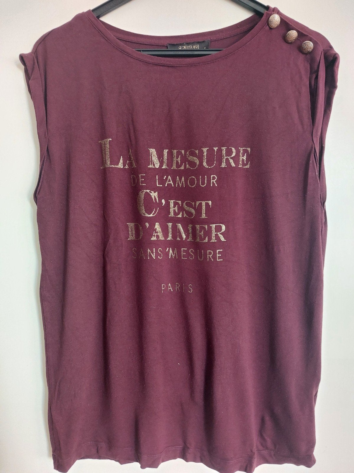 Supertrash top, bordeau met knoopdetail, maat M, Supertrash, Ophalen, Zo goed als nieuw, Maat 38/40 (M)