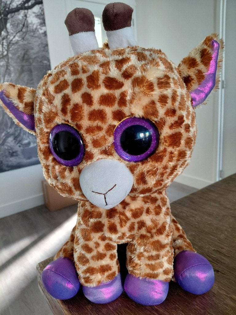 XL ty knuffel giraffe, Giraf, Overige karakters, Ophalen of Verzenden, Zo goed als nieuw