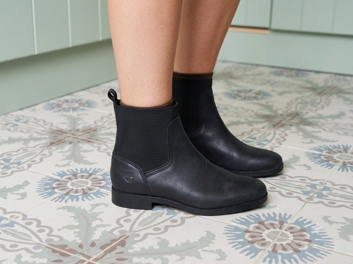 Timberland zwarte enkellaarzen maat 40, Ophalen of Verzenden, Zo goed als nieuw, Zwart