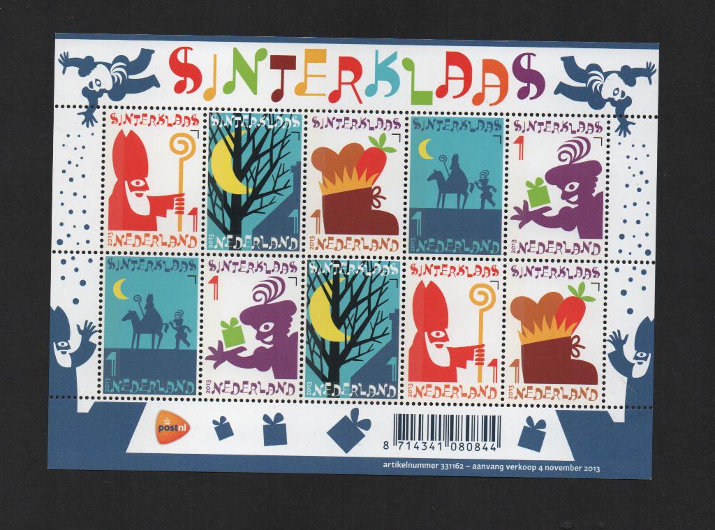 NVPH 3108-3112 Postfris 2013 Sinterklaas, Ophalen of Verzenden, Na 1940, Postfris