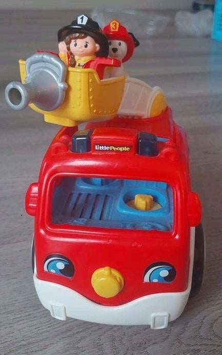 LittlePeople brandweerwagen met 2 figuurtjes, Ophalen of Verzenden, Gebruikt