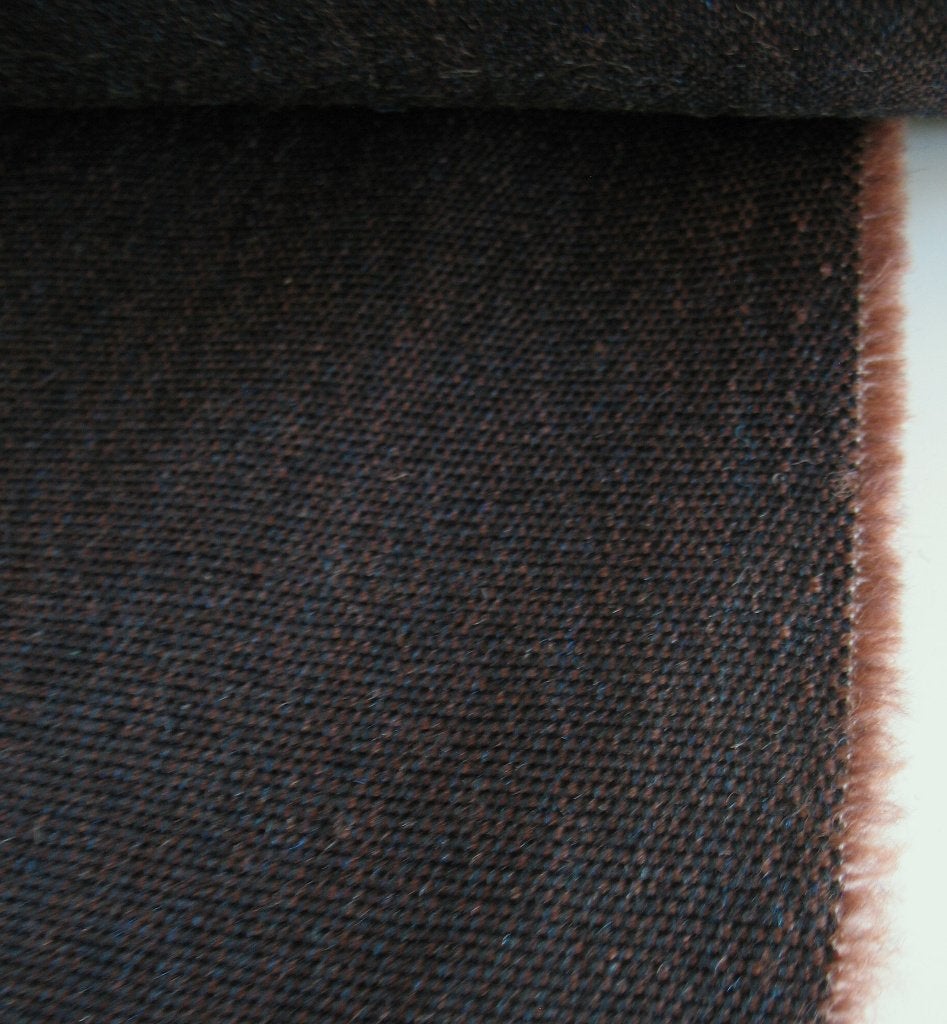 Kvadrat Land donkerblauw + bruin, max 8,7 meter meubelstof, Wol, Meerkleurig, 120 cm of meer, Ophalen of Verzenden