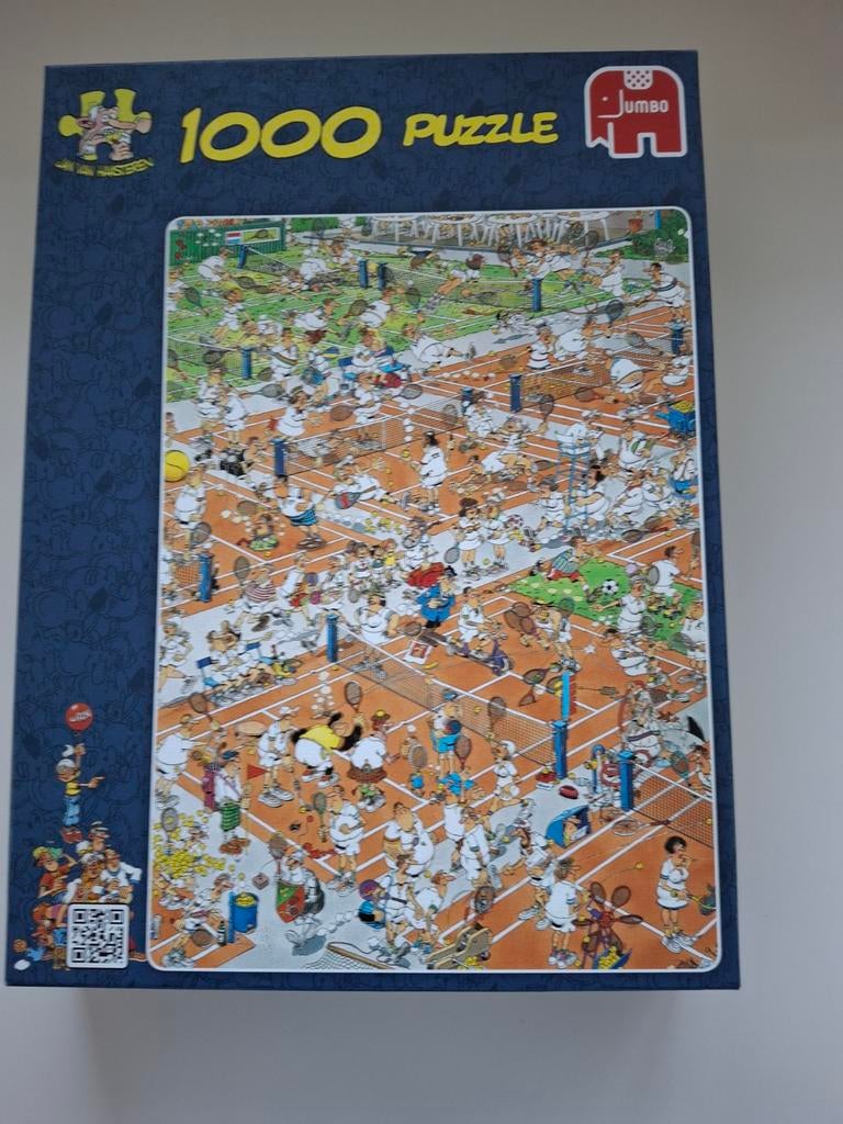 Jumbo 1000 stukjes puzzel - Tennis, Hobby en Vrije tijd, Denksport en Puzzels, Ophalen, 500 t/m 1500 stukjes, Zo goed als nieuw