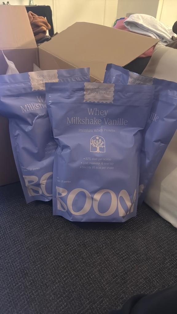 3xBoom Whey Milkshake Vanille - Premium Whey Proteïne, Ophalen of Verzenden, Nieuw, Poeder of Drank