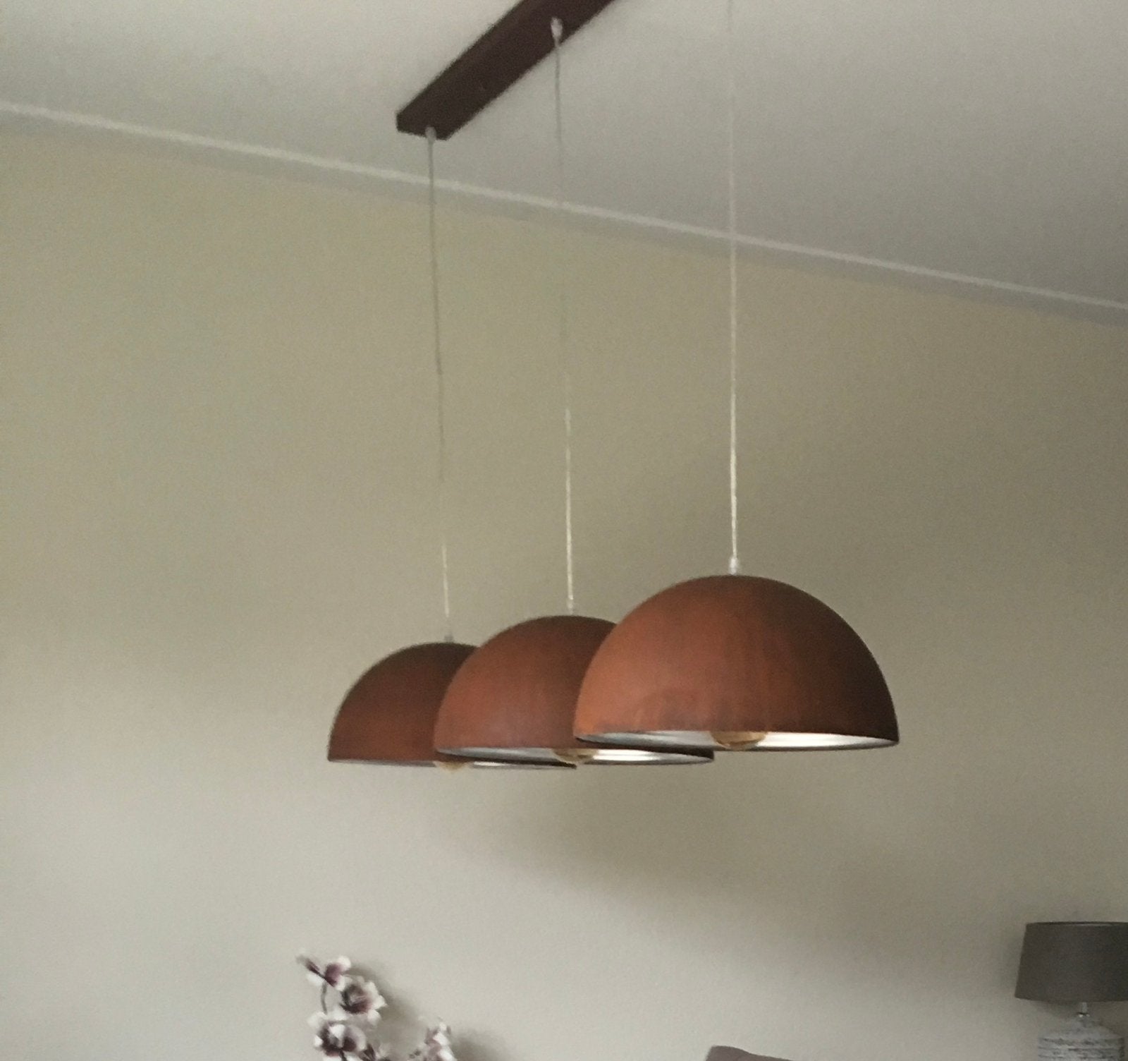 Hanglamp koper bruin, Ophalen, Gebruikt, Metaal, E27 (groot)