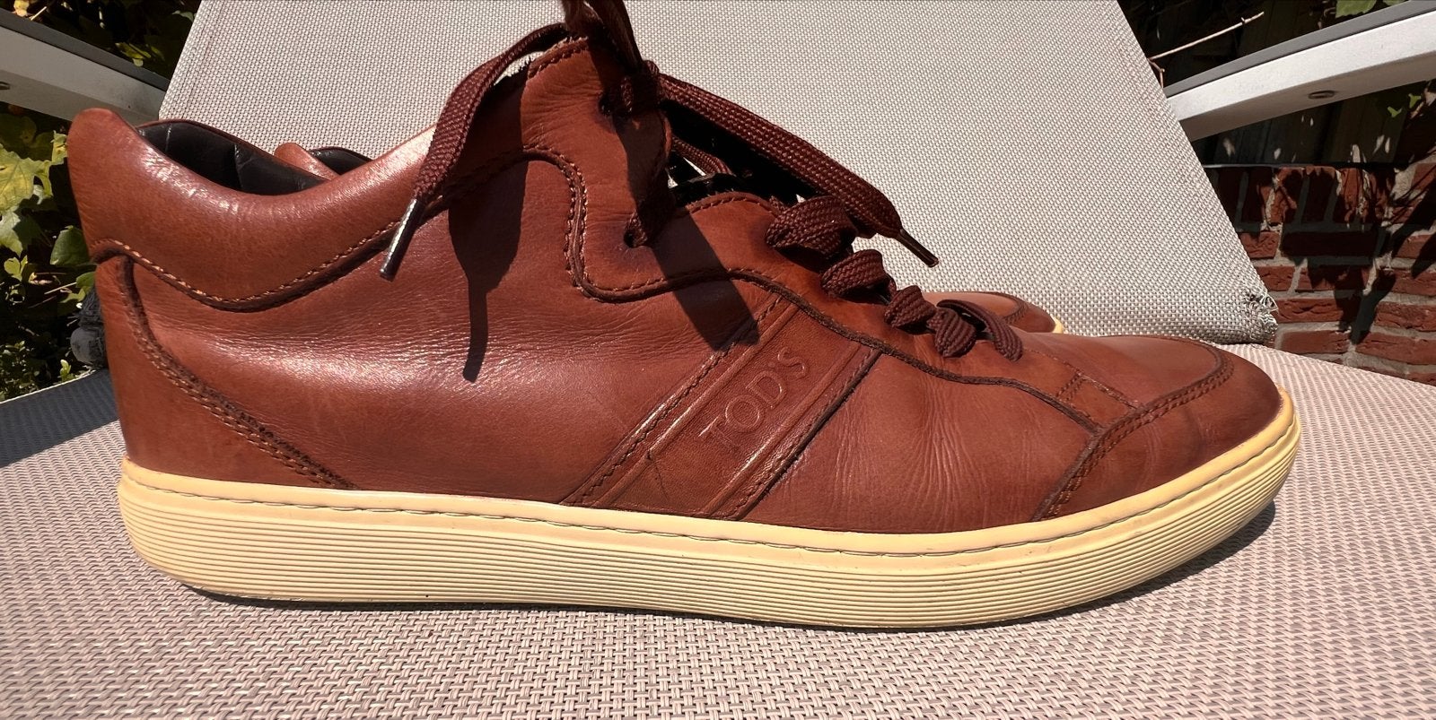 Tod's Leren Sneakers - Bruin maat 44, Kleding | Heren, Schoenen, Gedragen, Sneakers of Gympen, Bruin, Ophalen of Verzenden