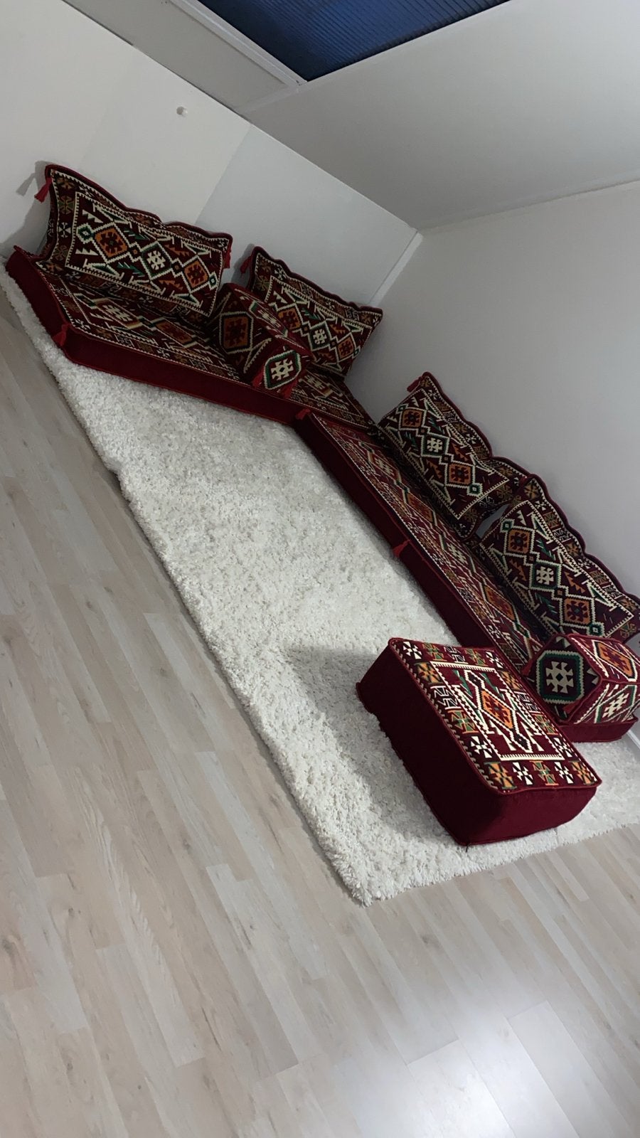 Oosterse zitkussens en matten set, Ophalen, Gebruikt, 300 cm of meer, 75 tot 100 cm