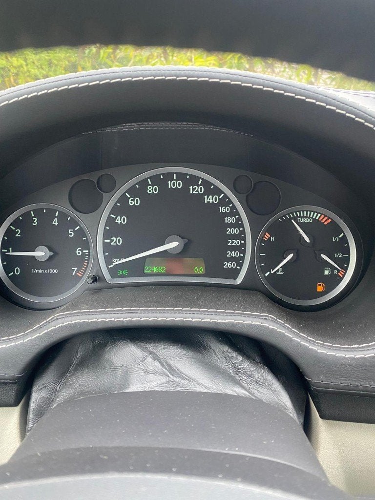 Saab 9-3 2.0 Turbo Aero Cabrio 2004 Zwart, Voorwielaandrijving, 1998 cc, Beige, 4 cilinders