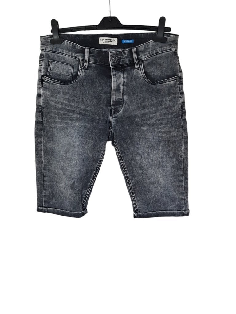 Stoere COOLCAT stretch jeans short Scot slim fit maat 32., Verzenden, W32 (confectie 46) of kleiner, Grijs, Coolcat